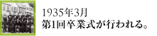 1935年3月第1回卒業式が行われる
