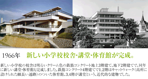 1966年11月新しい小学校校舎が完成