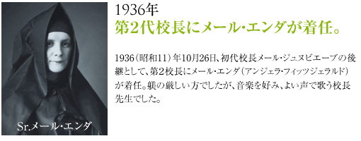 1936年第2代校長にメール・エンダが着任。
